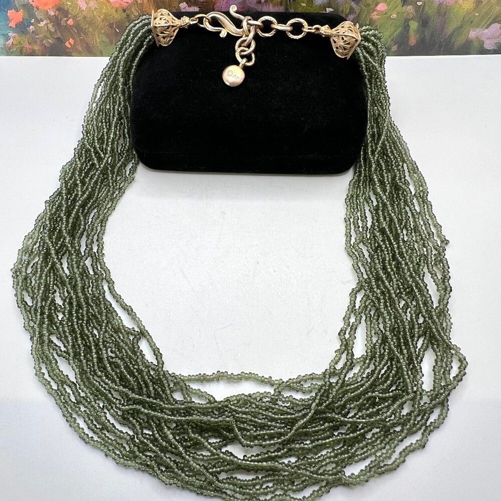 SALE 3/$20**Anne Klein 18 Strand Moss Seed Bead Necklace